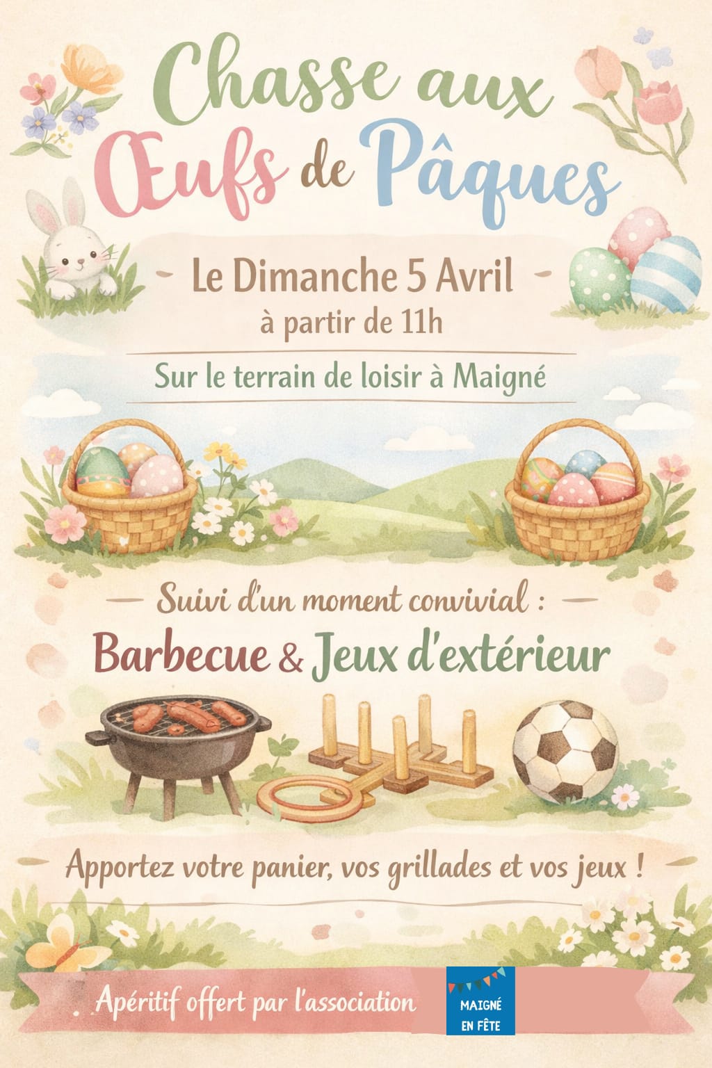 Chasse aux oeufs de Paques 2026